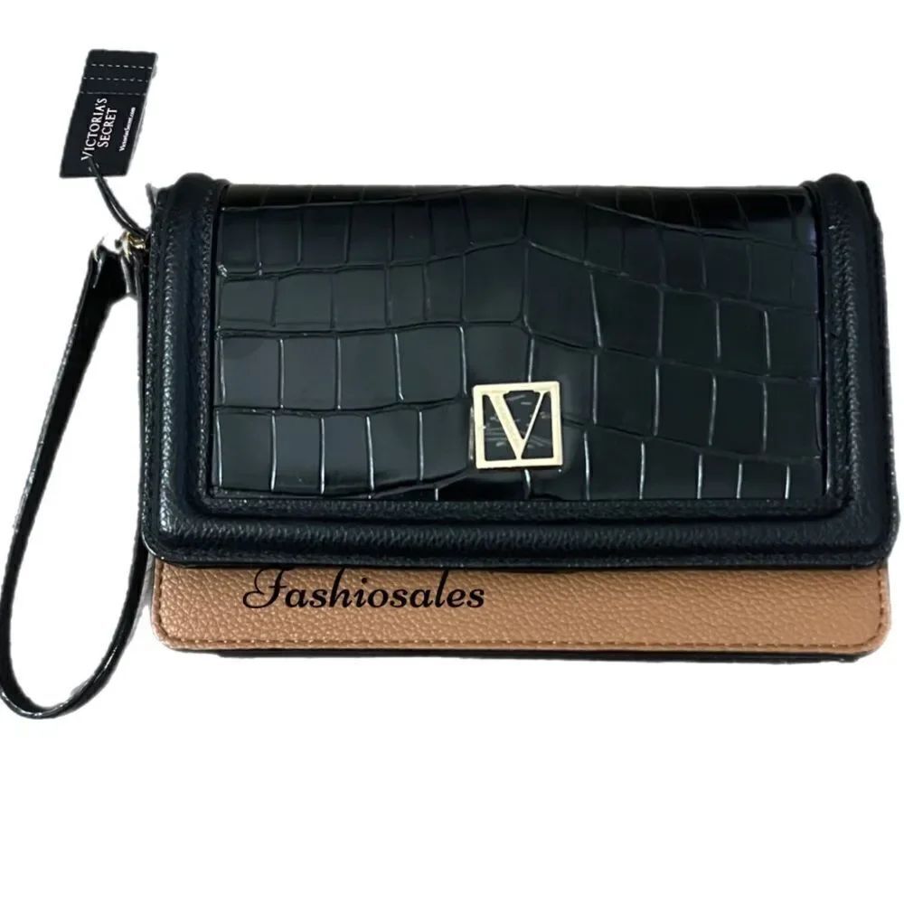 Victoria’s Secret Limited Edition Phone Wristled Wallet Croc Colorblock